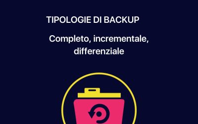 Tipologie di backup: completo, incrementale, differenziale